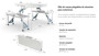 Imagen de MESA CON BANCOS PLEGABLE DE ALUMINIO (86X67X67CM)                                                                       